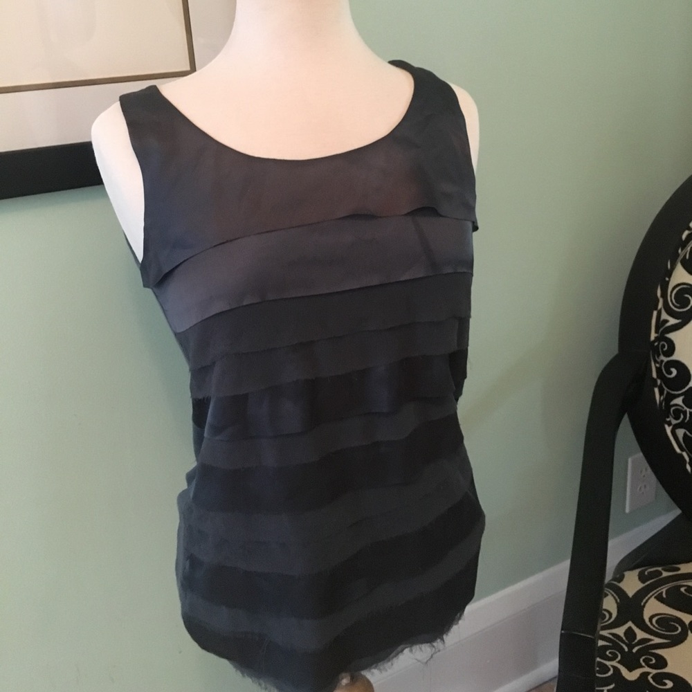 Raw edge layers Dress tank